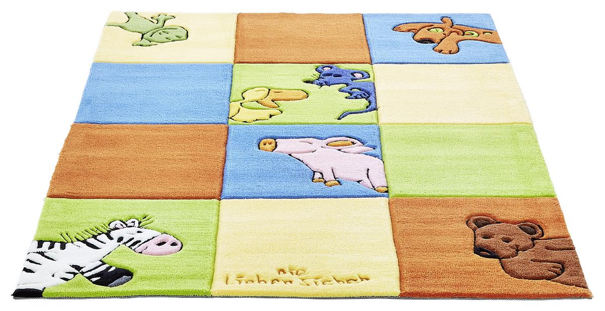 Kinderteppich Ls-2197 - Blau/Gelb, Trend, Textil (110/170cm)