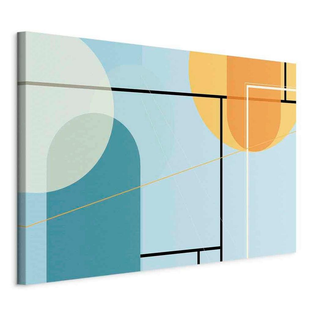 Leinwandbild Arranged Ocean Multicolor B: 90 cm