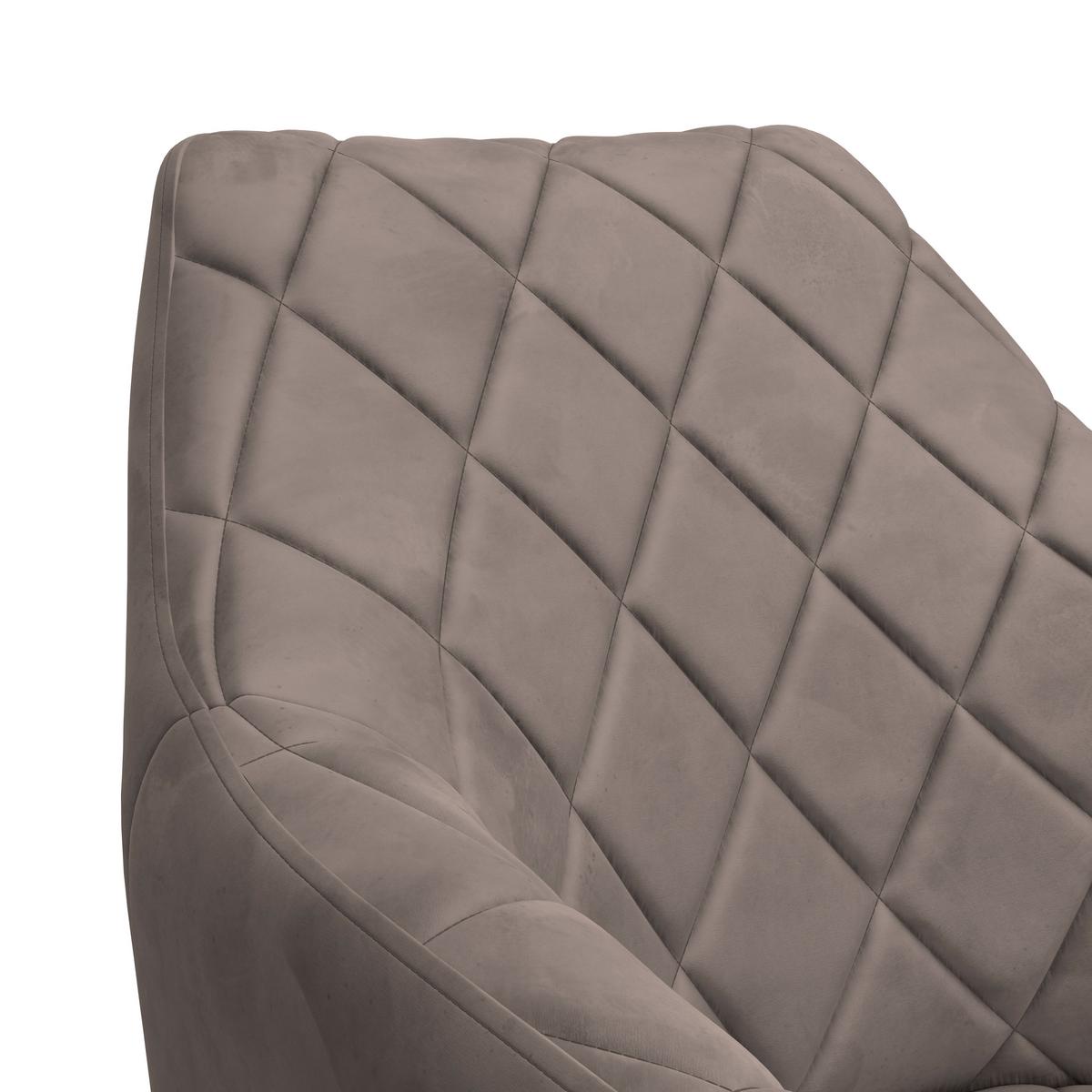 Stuhl Patti Beige, Sitzfl. 360° Drehbar - Beige/Schwarz, KONVENTIONELL, Textil/Metall (58/81/54cm)