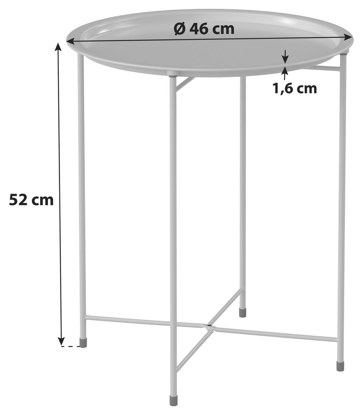 Gartenbeistelltisch Stella - Anthrazit, MODERN, Metall (46/52/46cm) - Luca Bessoni