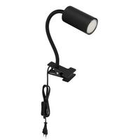 Klemmleuchte 57911kb Warmweiß Mit Kippschalter - Schwarz, Basics, Kunststoff/Metall (10/5,5/41,5cm) - Globo