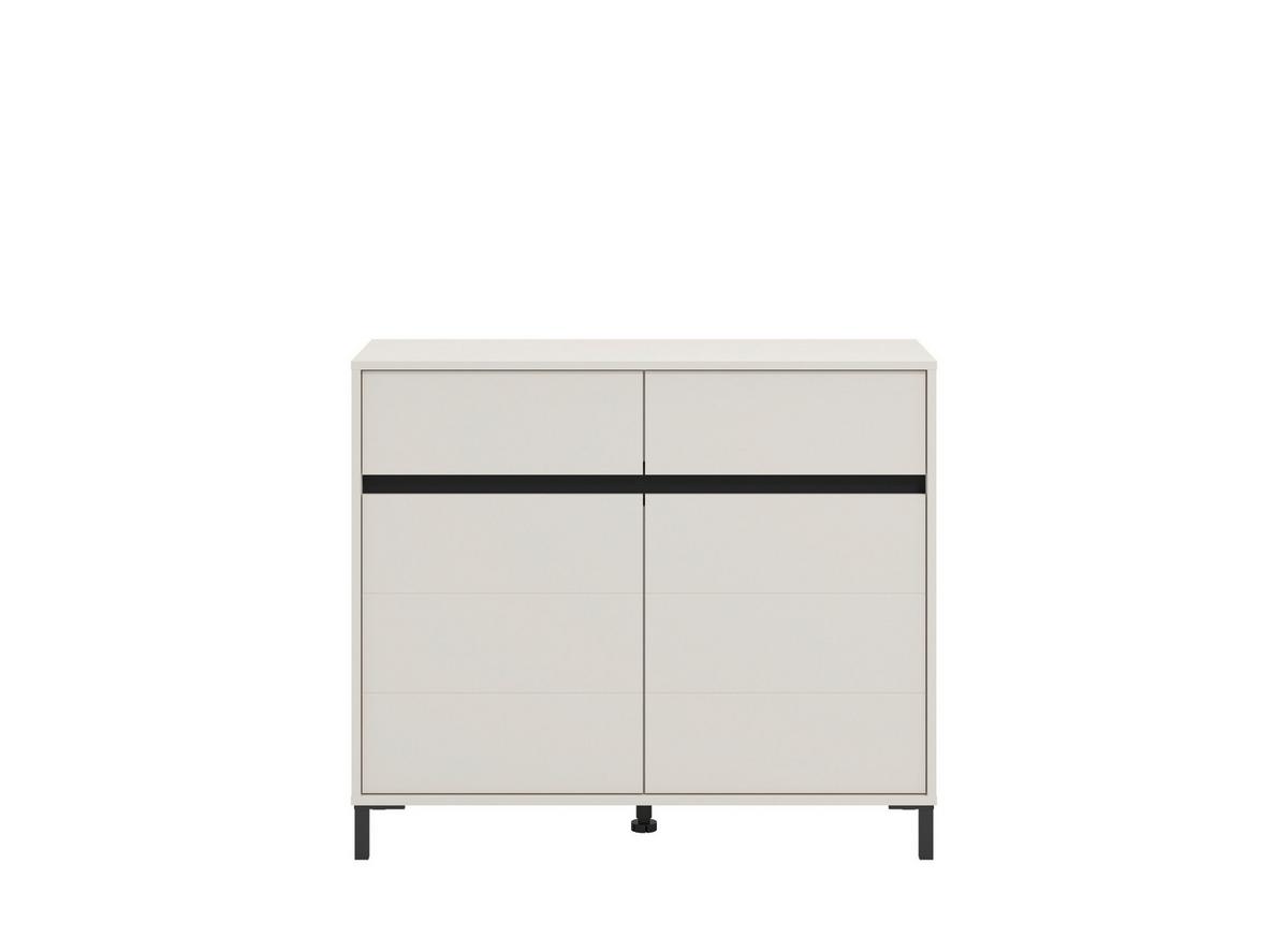 Komód Marron - kasmírszínű/fekete, Basics, faalapú anyag (106/90/40cm)
