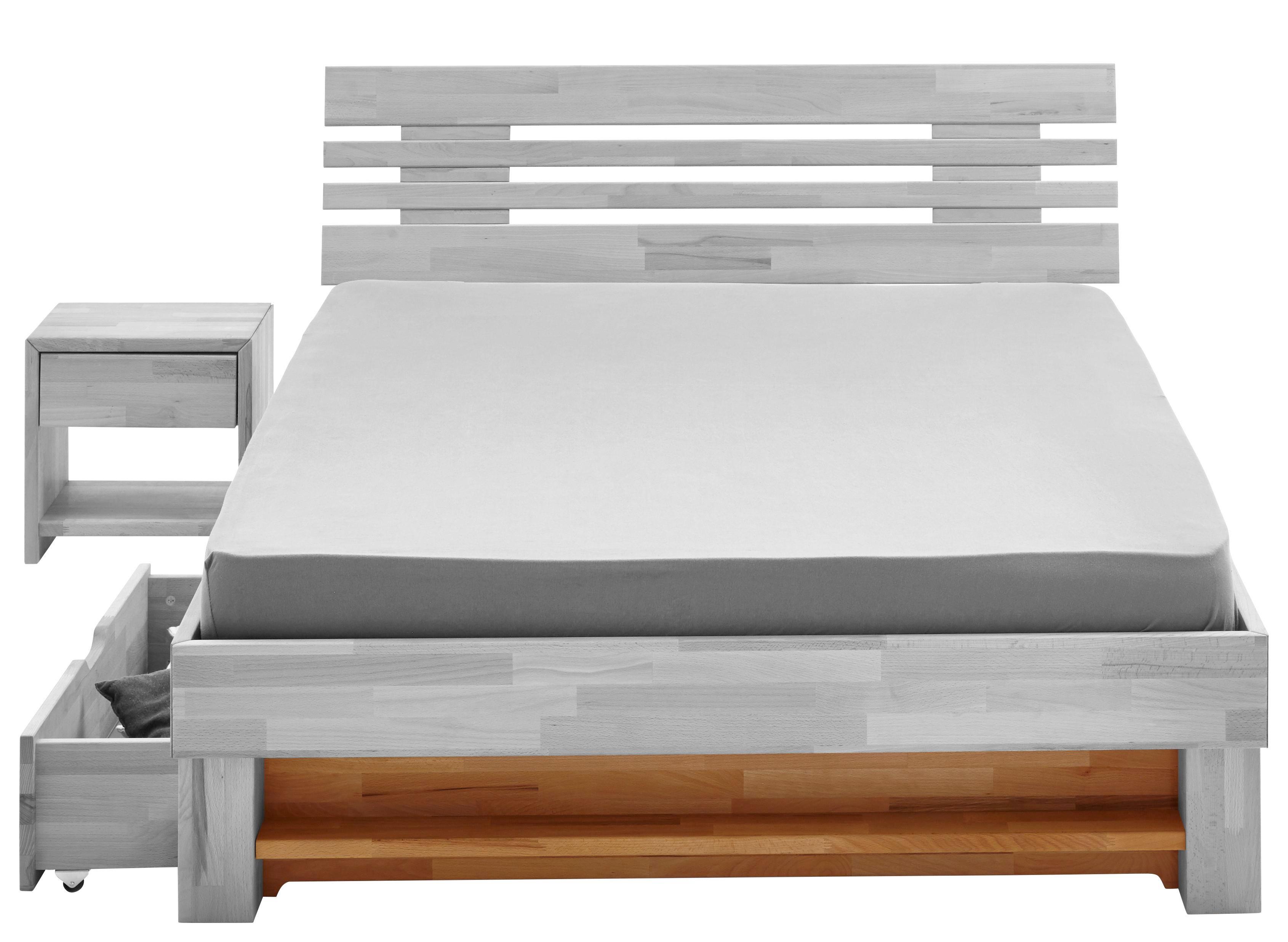 Bettregal Elisabeth 140 cm Buche Massiv Geölt - Buchefarben, KONVENTIONELL, Holz (140/21/10cm)