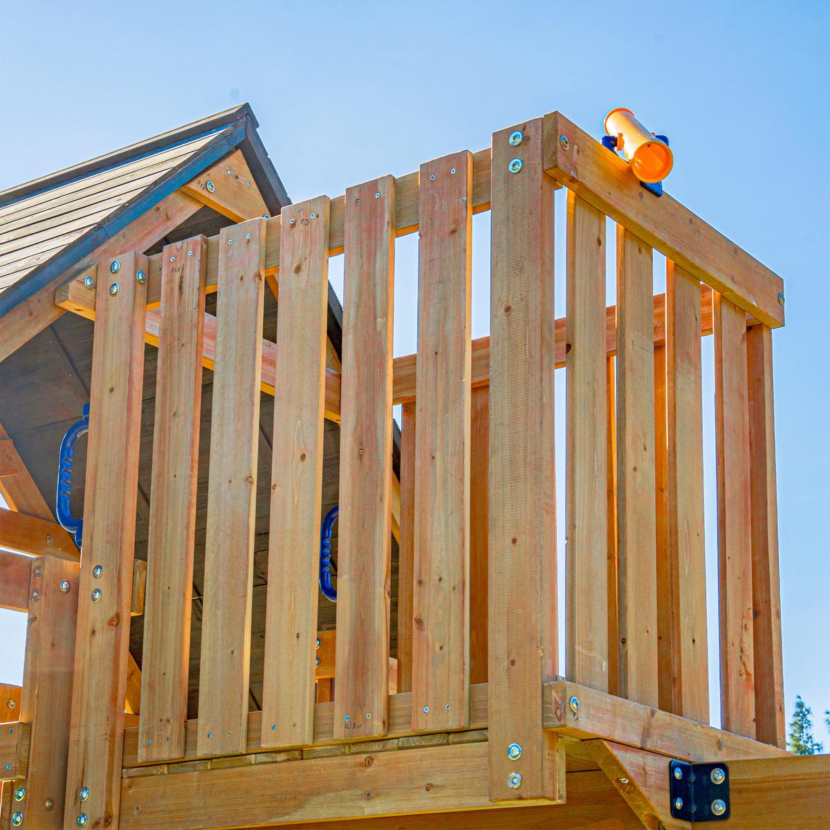 Spielturm Mit Rutsche Blau - Blau/Anthrazit, Basics, Holz/Kunststoff (482/500/338cm) - Ambia Garden