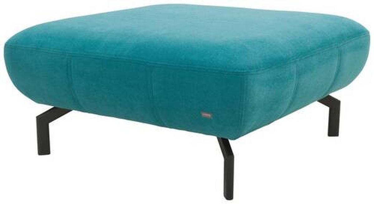 Hocker Looks Xiii - Türkis/Schwarz, Design, Textil (83/44/83cm) - LOOKS by W.Joop