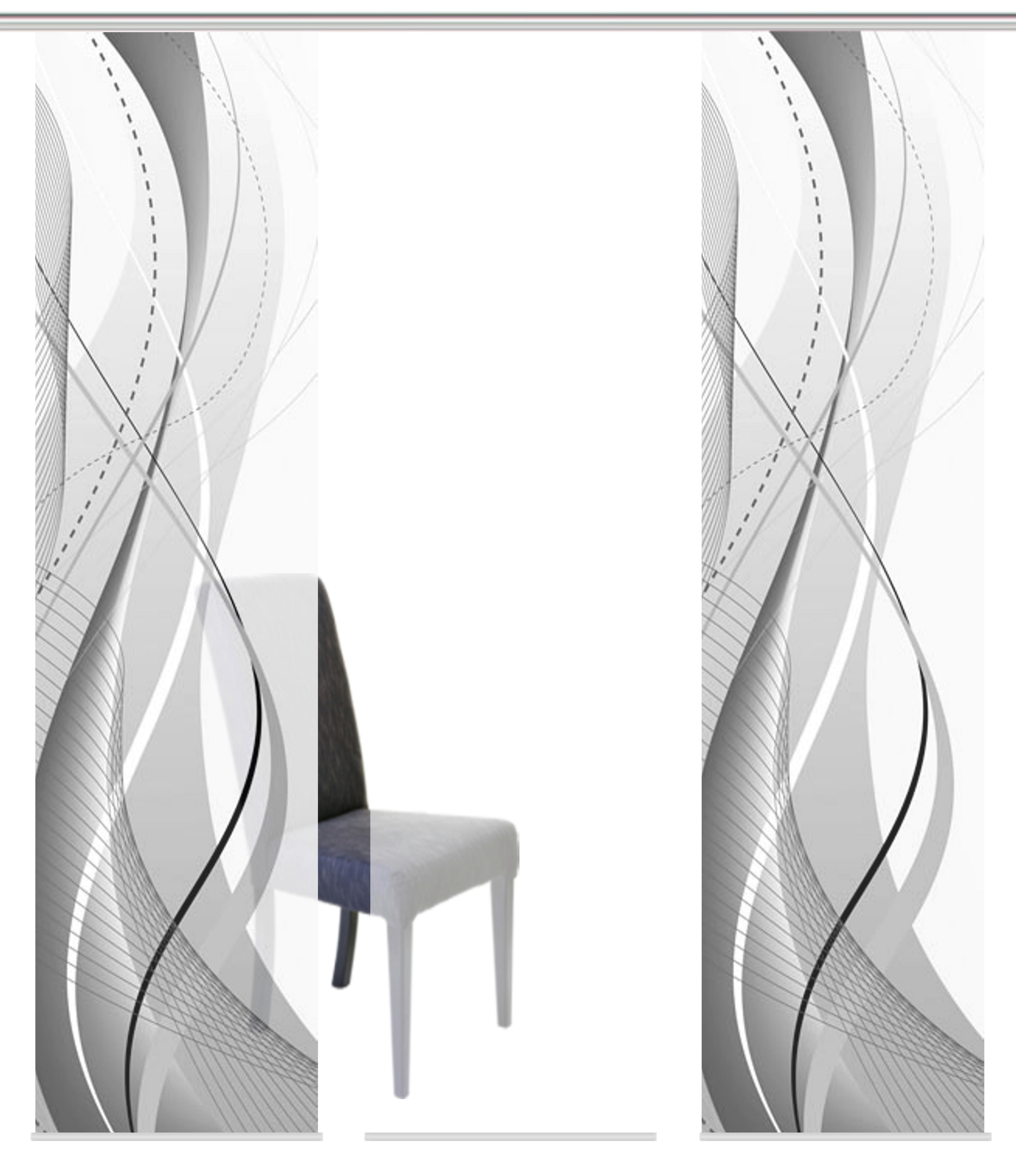 Flächenvorhang Carlisle Grau B: 60 Cm - Grau, Design, Textil (60/245cm)