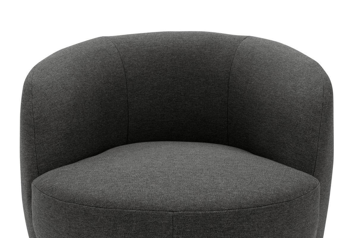 Sessel Grau B: 72 cm - Schwarz/Grau, Design, Textil (72/74/76cm) - MID.YOU