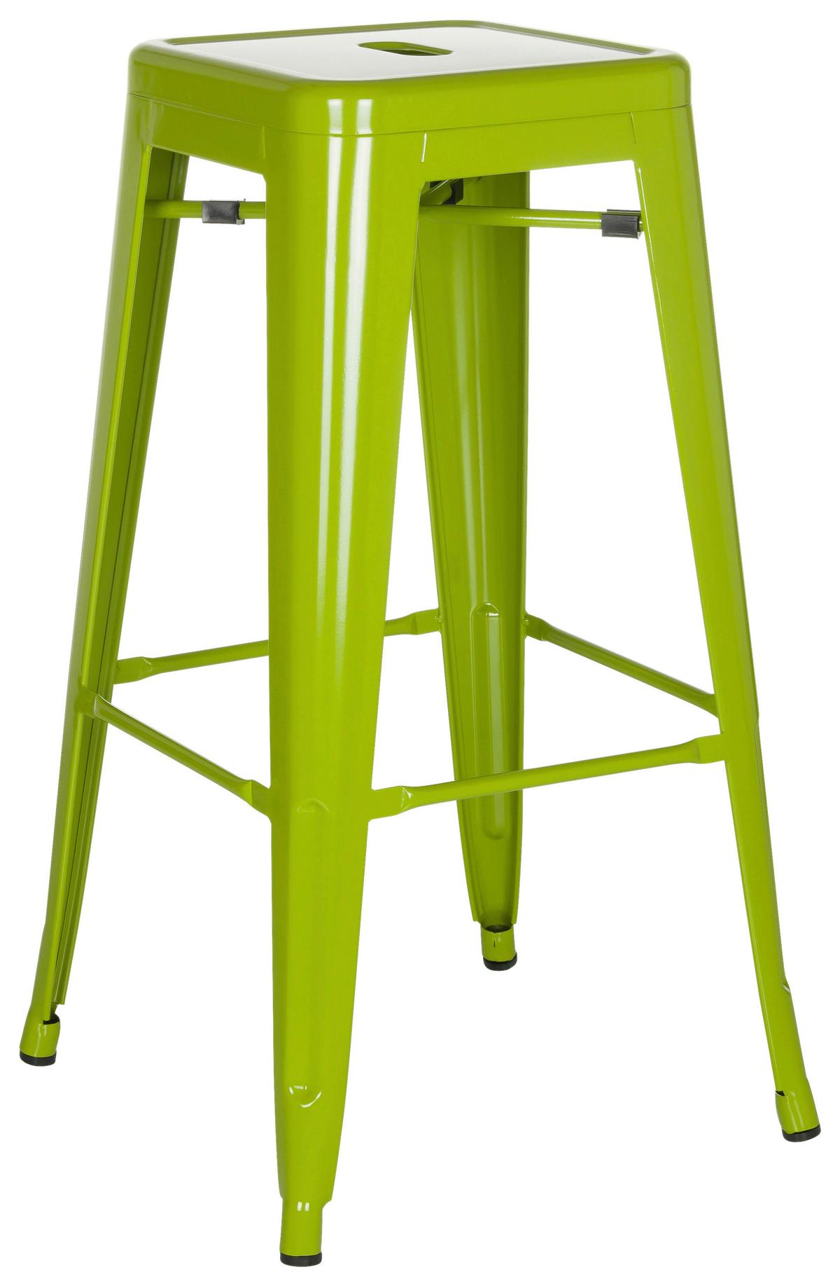 Barhocker Vantaggio High Stapelbar Grün Bis 150 Kg - Grün, Basics, Metall (44/77/44cm) - MID.YOU
