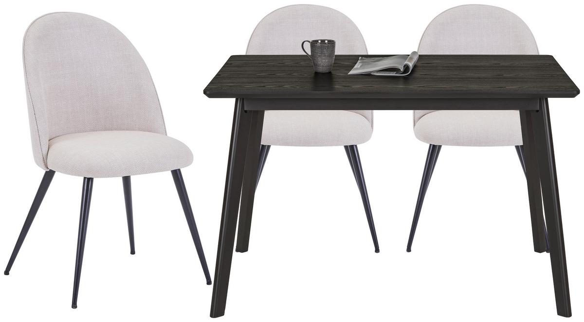 ŽIDLE LOTTE - černá/béžová, Lifestyle, kov/textil (49.5/83.5/53.5cm) - Mömax