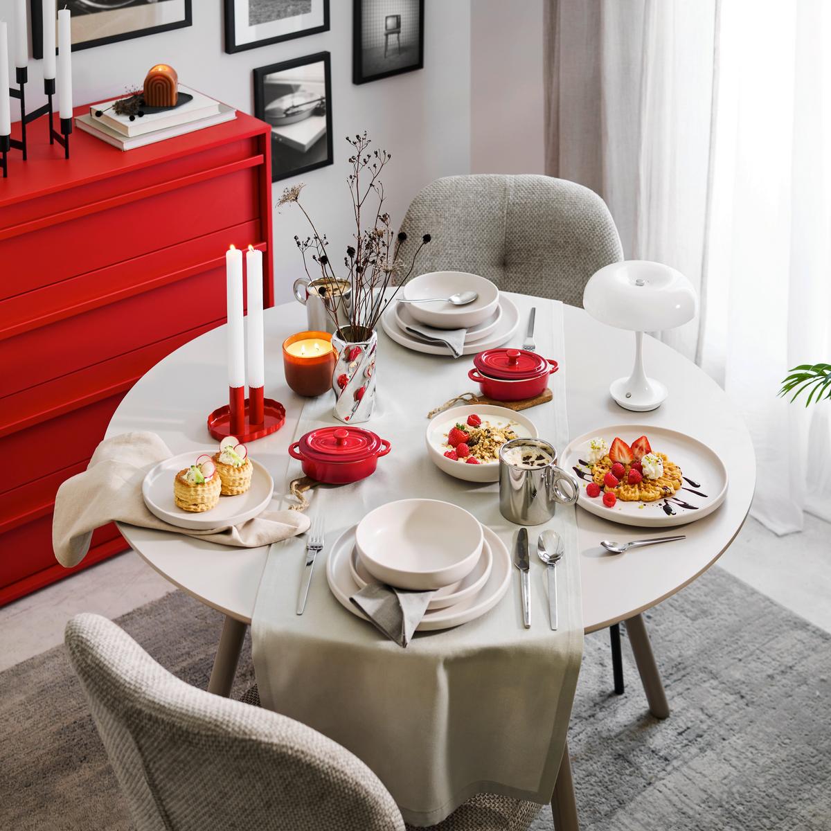 Sada zapékacích misek š/v/h: 14,7/6,7/11,6 cm - červená, Konvenční, keramika (14,7/6,7/11,6cm) - Modern Living