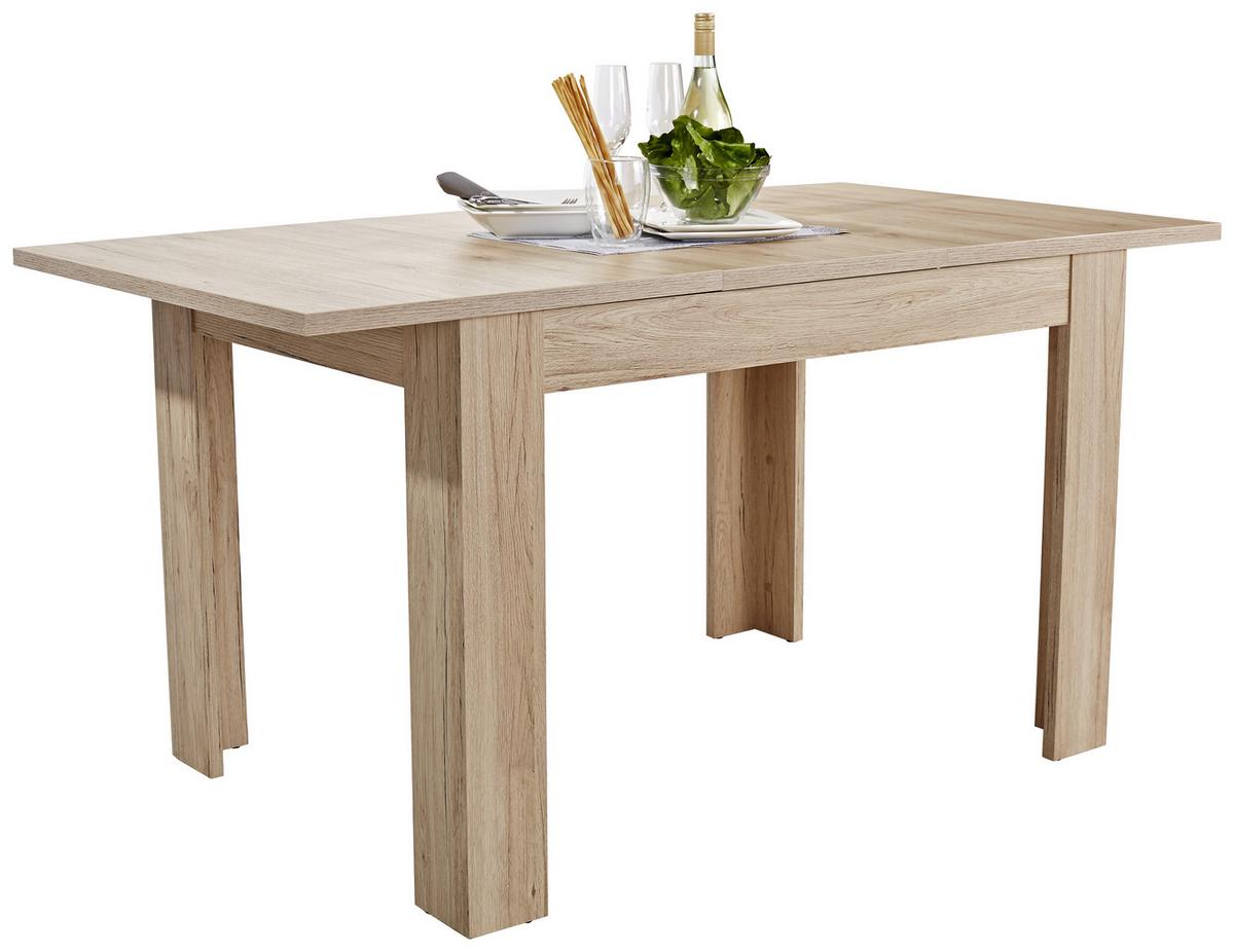 VÝSUVNÝ STŮL DINNER 120 AZ - barvy dubu, Konvenční, kompozitní dřevo (120/76/80cm)