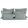 Zierkissenset Chenille Mintfarben 6-teilig - Grau, MODERN, Textil (70-50/60-25/10cm) - MID.YOU