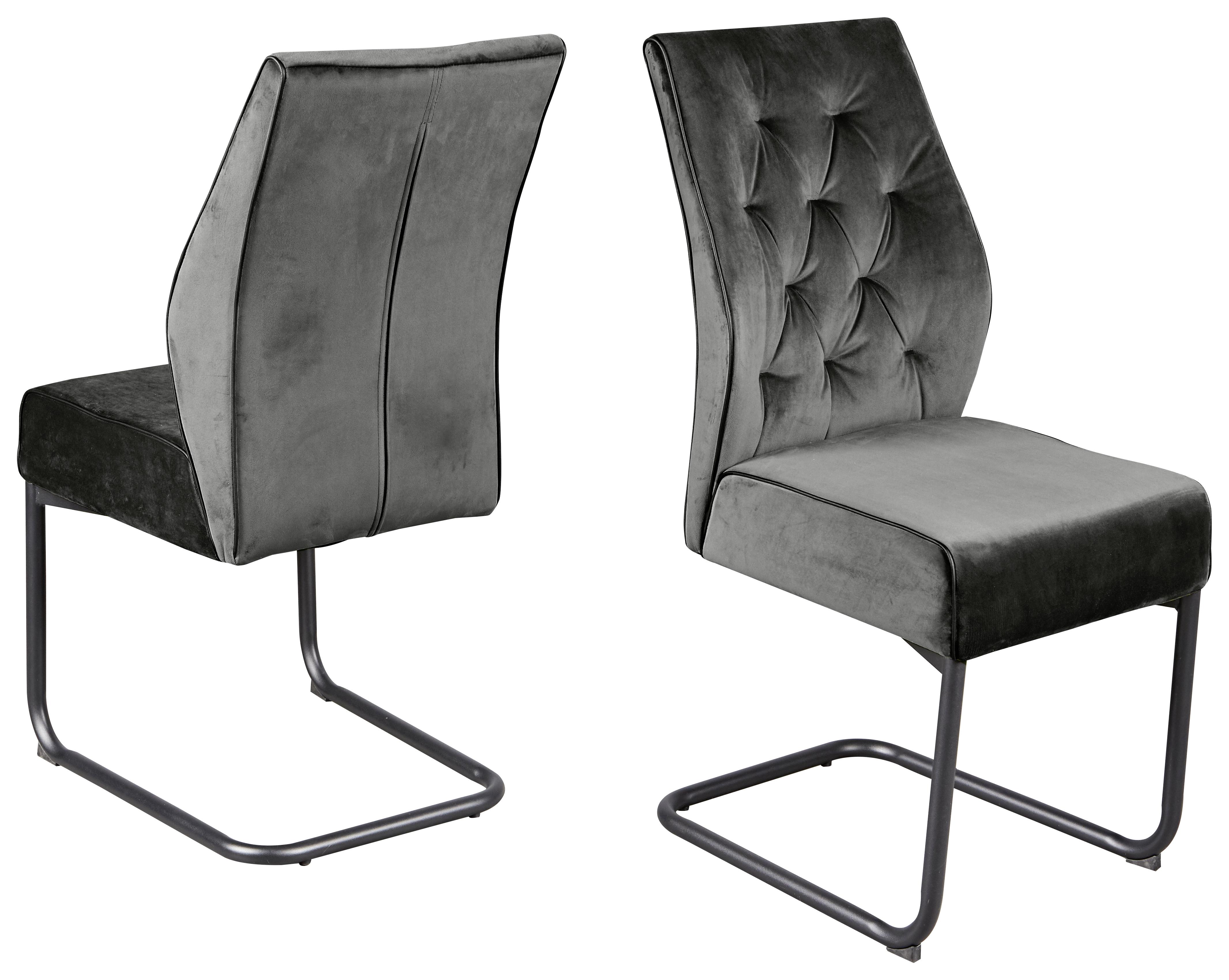 Jídelní Židle Manacor 2 - šedá/černá, Design, kov (45/97/59cm)