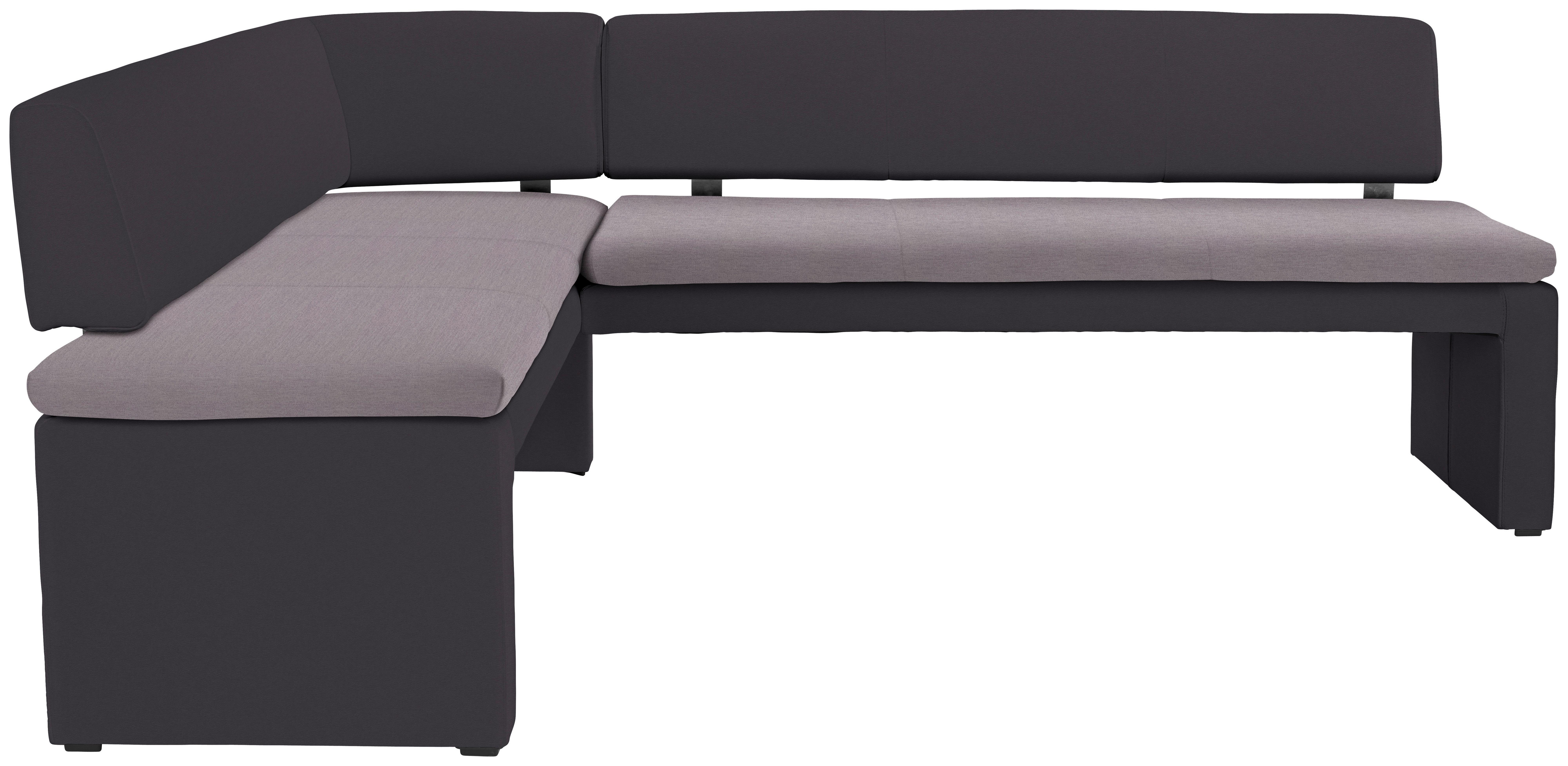 Vladon Sitzm/öbel Eckbank Dallas 170 x 81,5 x 129 cm gepolsterte Kunstleder-Sitzbank in Anthrazit