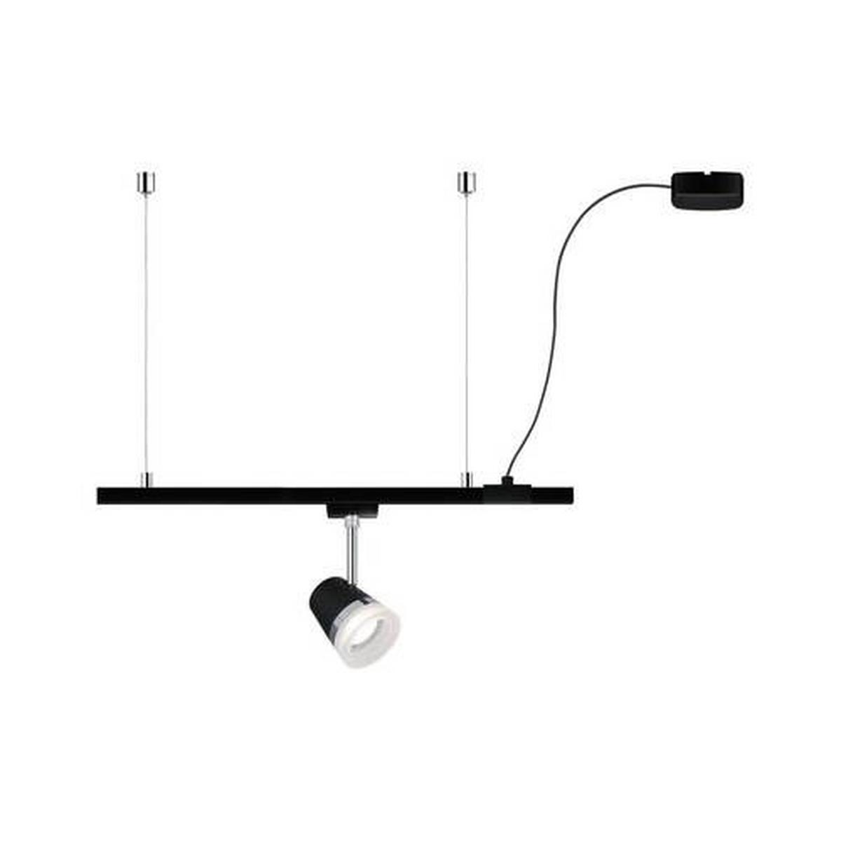 Schienensystem Urail Einspeisung 95418, Schwarz - Schwarz, Basics, Kunststoff/Metall (70cm) - Paulmann