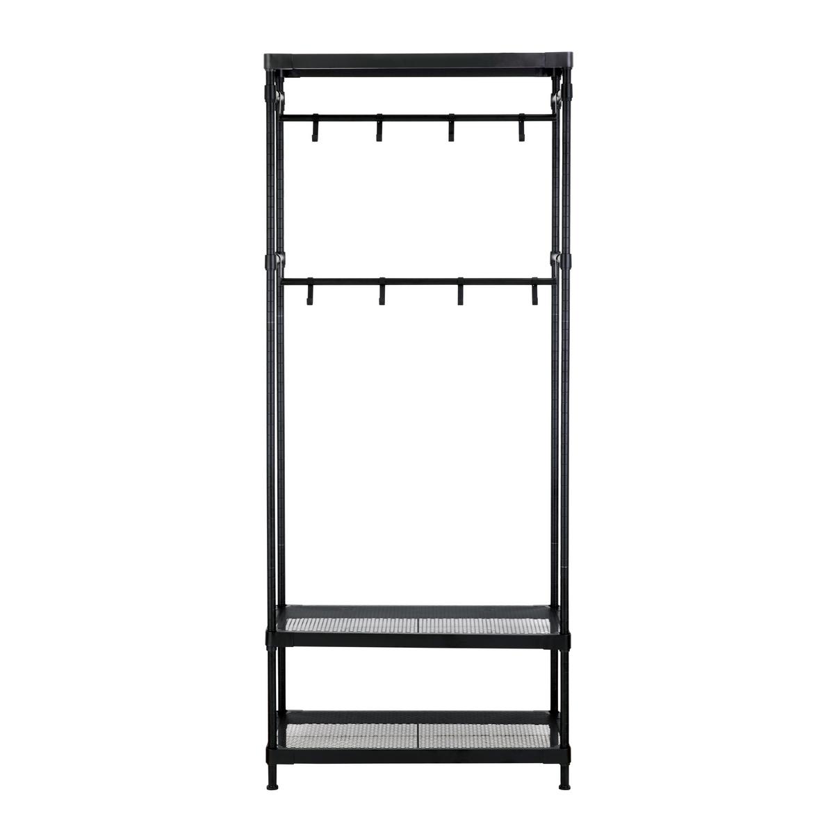 GARDEROBENSTÄNDER Schwarz B: 75cm - Schwarz, Design, Metall (75/180/32cm) - MID.YOU