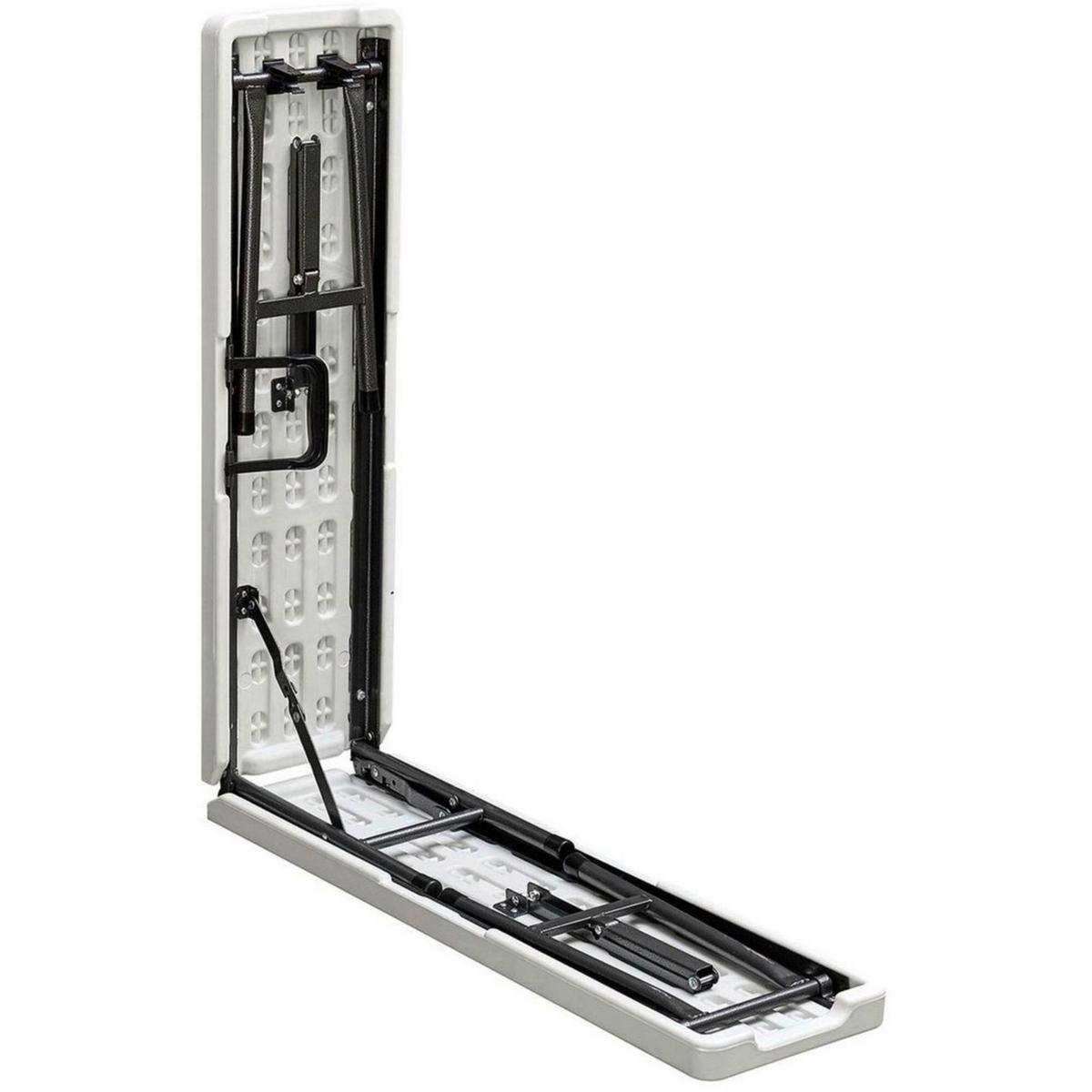 Biertischgarnitur Mufaro - Schwarz/Weiß, Basics, Kunststoff/Metall - Gardenson