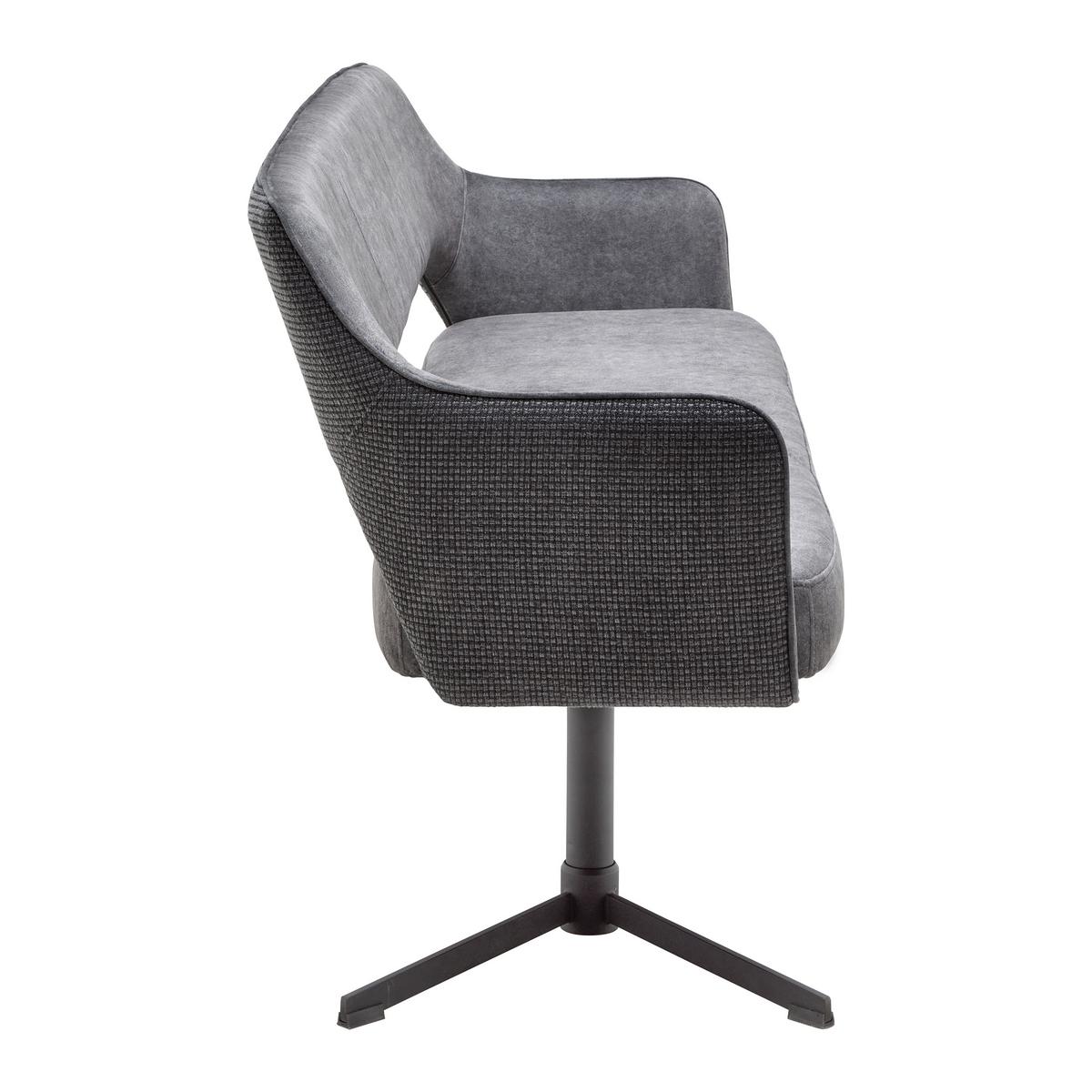 SEDACÍ LAVICE VALLETTA - černá/antracitová, Moderní, kov/textil (170/85/61cm) - Premium Living