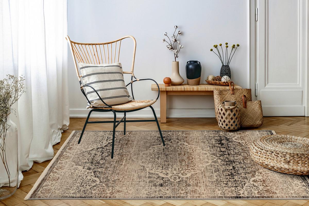 Orientteppich Charu 700 - Beige, KONVENTIONELL, Textil (160/230cm)
