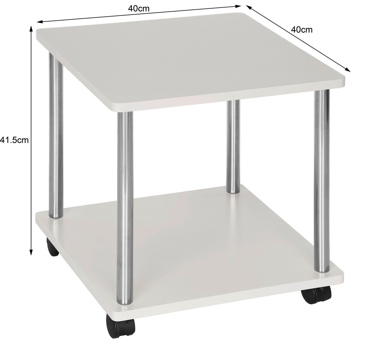 Beistelltisch Paul Schwarz/ Edelstahlfarbe/Kaschmir B:40cm - Kaschmir/Edelstahlfarben, MODERN, Holzwerkstoff/Kunststoff (40/41,5/40cm)