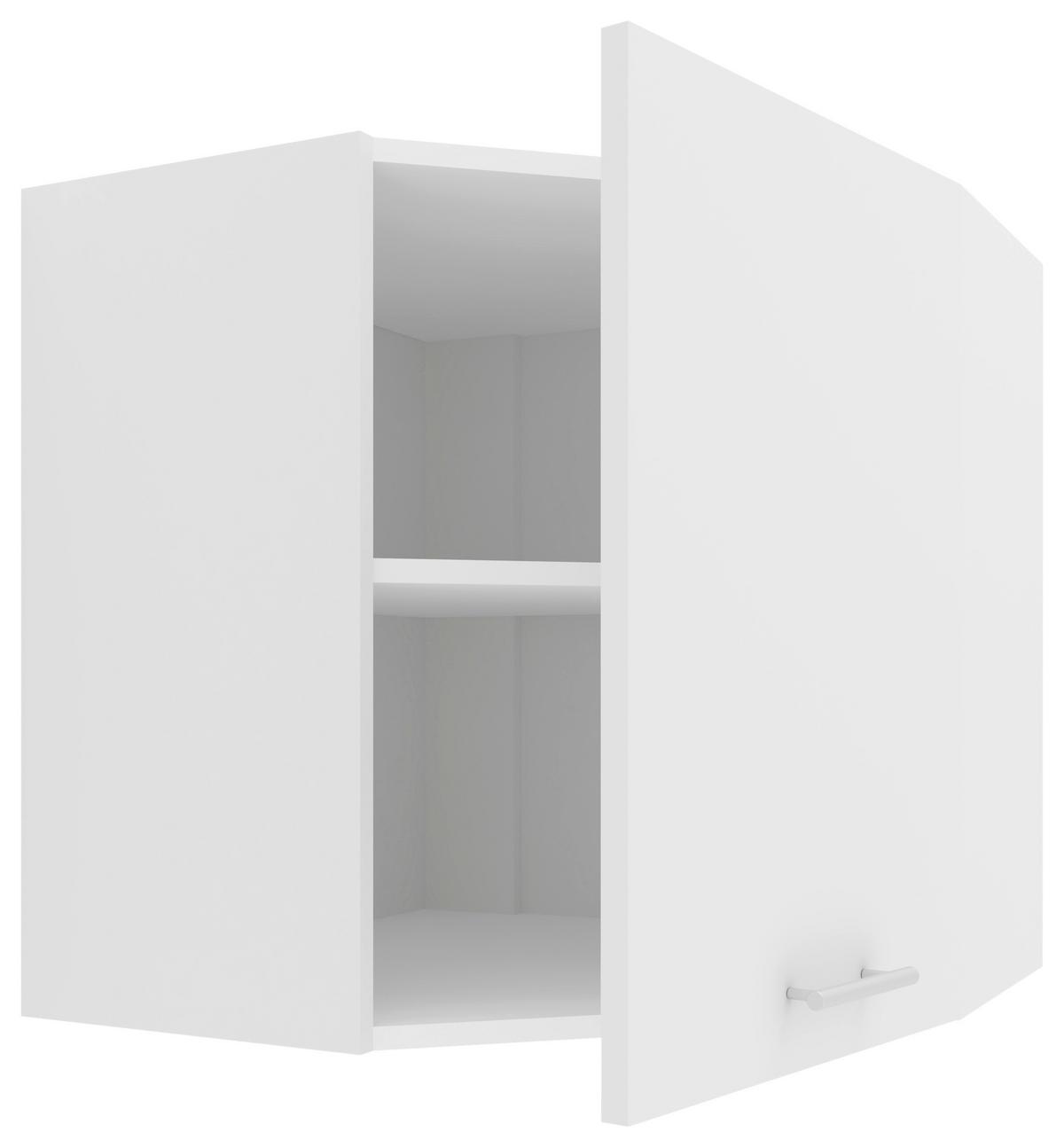 Eckoberschrank Esilo B: 57 cm Weiß - Weiß, KONVENTIONELL, Holzwerkstoff (57/60/57cm) - MID.YOU
