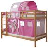 Etagenbett Rene Buche Massiv Mit Leiter + Spielzubehör - Pink/Weiß, MODERN, Holz/Textil (90/200cm) - MID.YOU