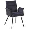 Židle s područkami NOVA - šedá/černá, Moderní, kov/textil (63/88/63cm) - Mömax