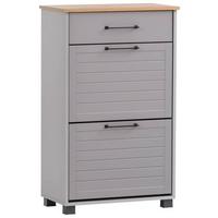 Schuhschrank Jelda Schuhschrank - Platinfarben/Schwarz, Holzwerkstoff (62/102/34,1cm) - MID.YOU