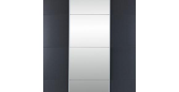 Schwebetürenschrank mit Spiegel B: 203 cm Miami, Grau Metallic - Grau, MODERN, Holzwerkstoff (203/229/62cm) - Luca Bessoni