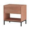 Nachttisch Celine Naturfarben B: 50 Cm - Schwarz/Naturfarben, Design, Holzwerkstoff/Metall (50/50/35cm) - MID.YOU