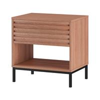 Nachttisch Celine Naturfarben B: 50 cm - Schwarz/Naturfarben, Design, Holzwerkstoff/Metall (50/50/35cm) - MID.YOU