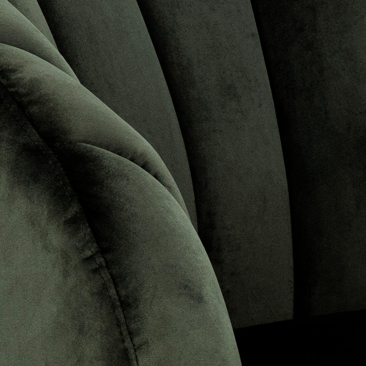 Esszimmerstuhl Daniella Dunkelgrün Gepolstert - Dunkelgrün/Goldfarben, Design, Textil/Metall (76/81/76cm) - Livetastic