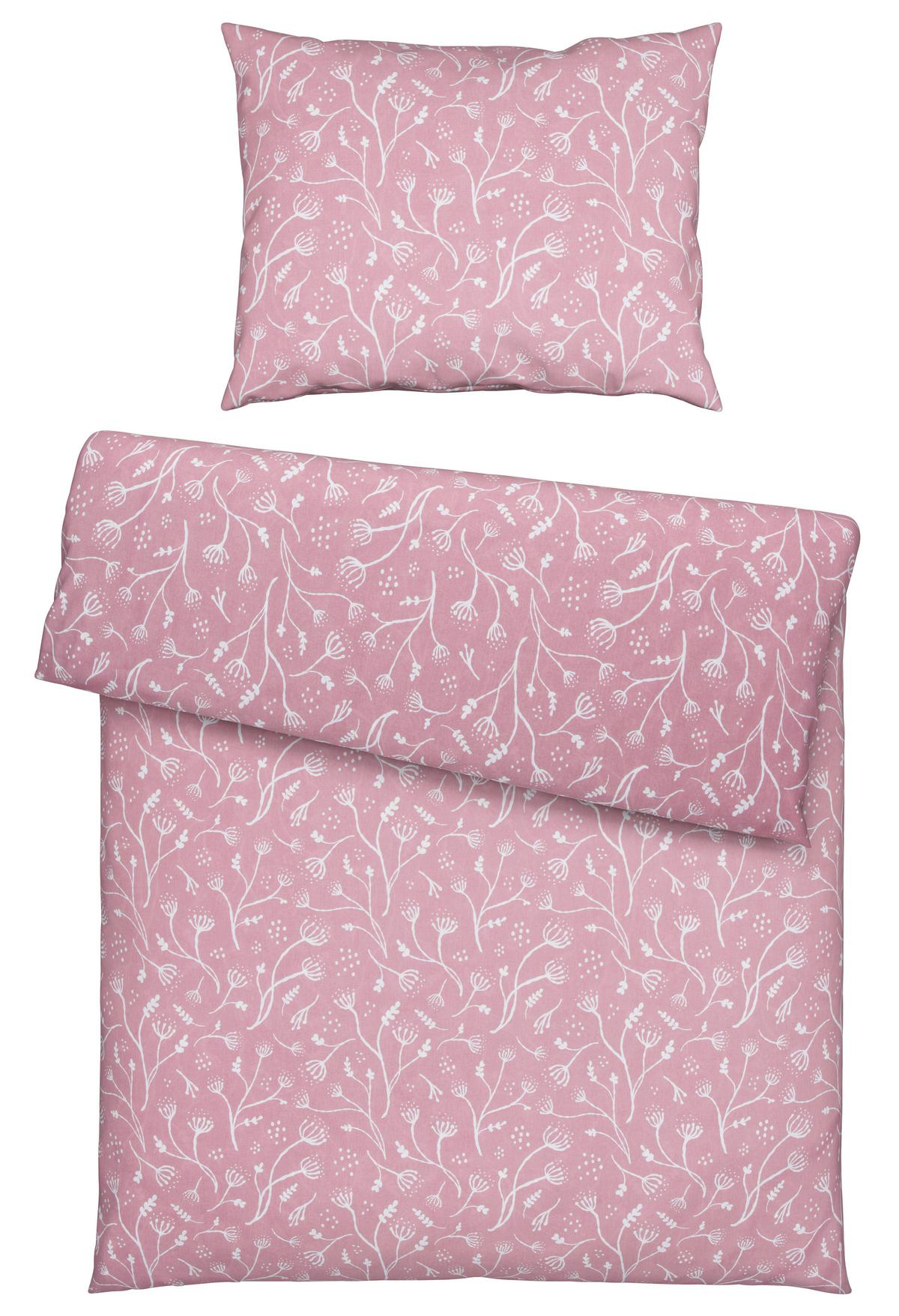 Posteľná bielizeň Frida, 70/90 140/200cm - hnedofialová, Konventionell, textil (140/200cm) - Modern Living