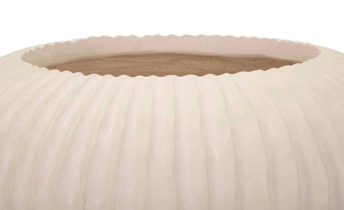 Vase Mist Pot Creme B: 35 cm - Creme, Basics, Metall (35/18/35cm)