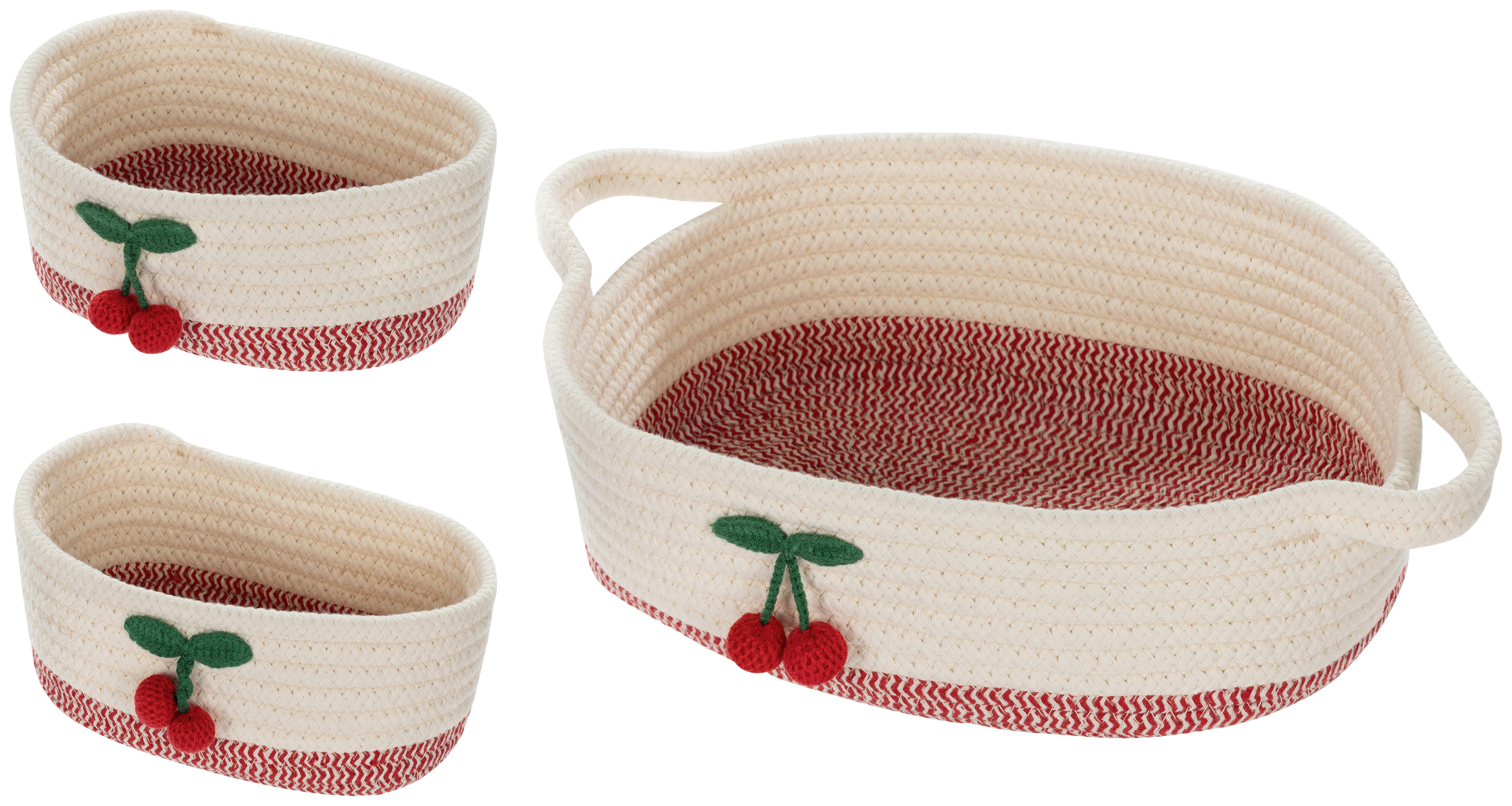 Korbset Nadja -Paz- - Rot/Weiß, KONVENTIONELL, Textil - Luca Bessoni