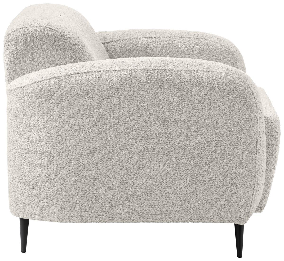 Sessel Marone Weiß B: 85cm - Schwarz/Weiß, MODERN, Textil (85/76/90cm) - Livetastic