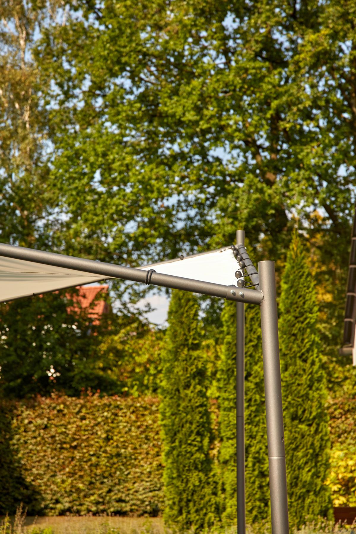 Pavillon Berlino 300x300 Cm - Anthrazit/Hellgrau, KONVENTIONELL, Textil/Metall (300/209/300cm) - Siena Garden