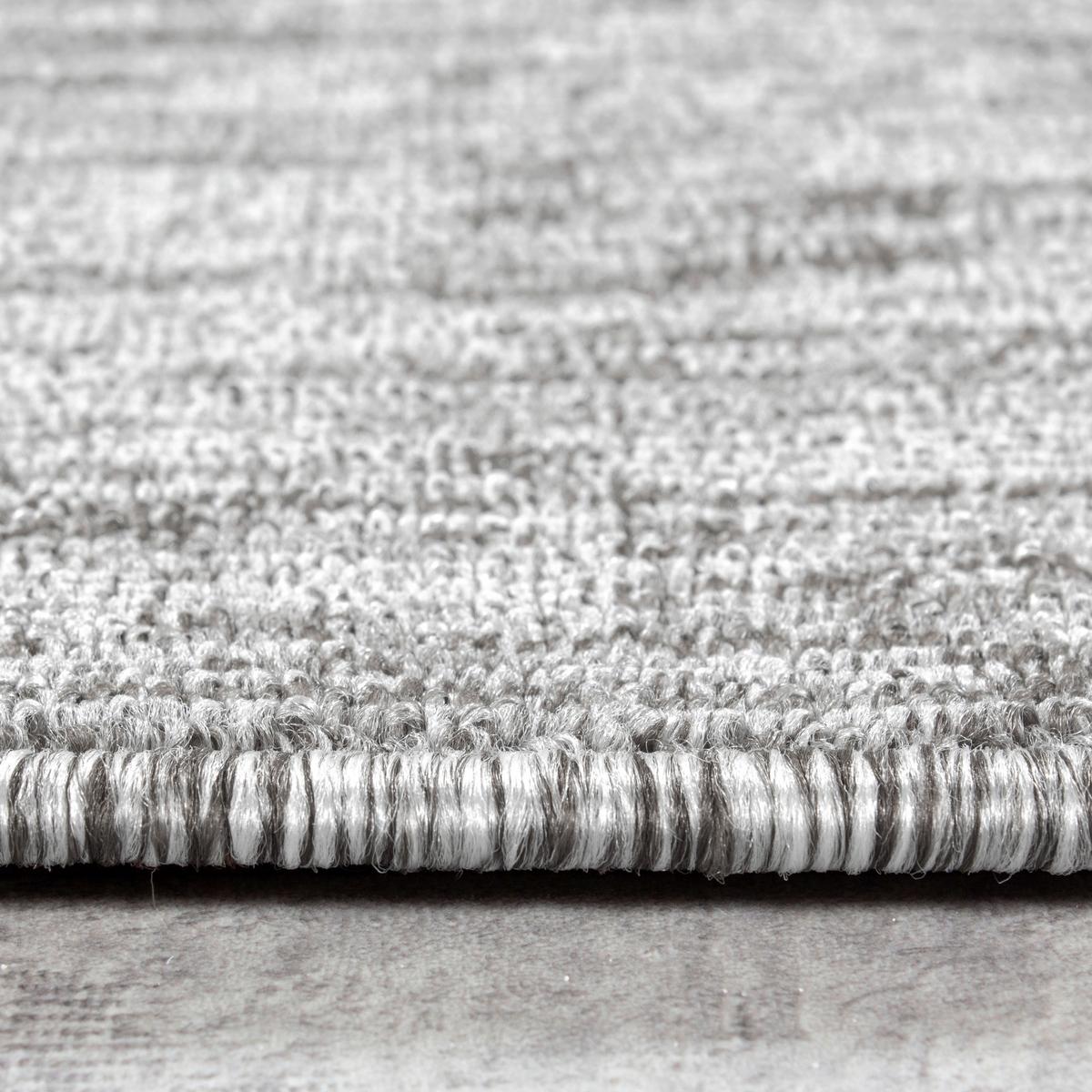 Flachwebteppich Nizza Hellgrau 240x340 Cm - Hellgrau/Cappuccino, KONVENTIONELL, Textil (240/340cm)