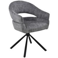 Armlehnstuhl Cleo Grau B: 58 cm - Schwarz/Grau, MODERN, Holz/Textil (58/85/62cm) - Livetastic