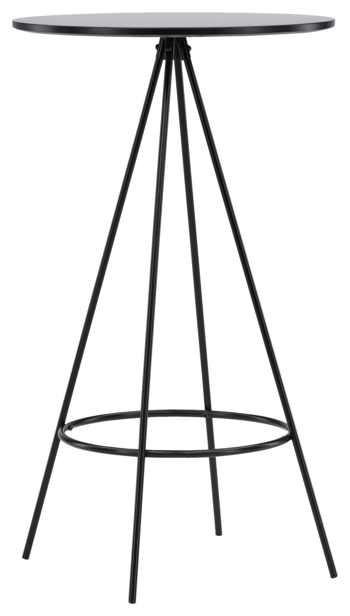 Barhocker Bistro - Schwarz, Design, Holzwerkstoff/Metall (60/105/60cm) - Livetastic