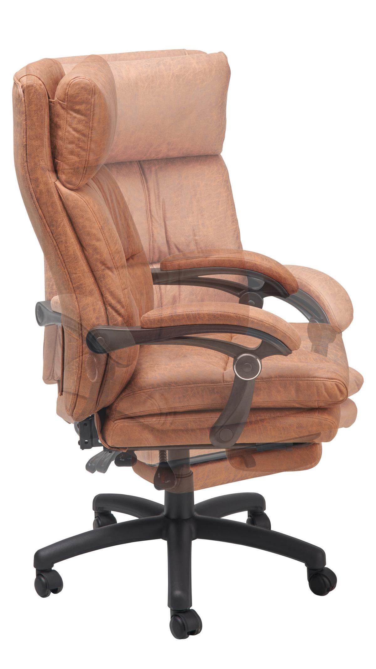 Chefsessel Bernie - Schwarz/Braun, LIFESTYLE, Holz/Kunststoff (66/114 - 122/71,5cm) - MID.YOU