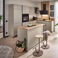 ECKKÜCHE WIN MIT INSEL - Eichefarben/Creme, MODERN, Holzwerkstoff (278,2/205,2cm) - Express-Kuechen