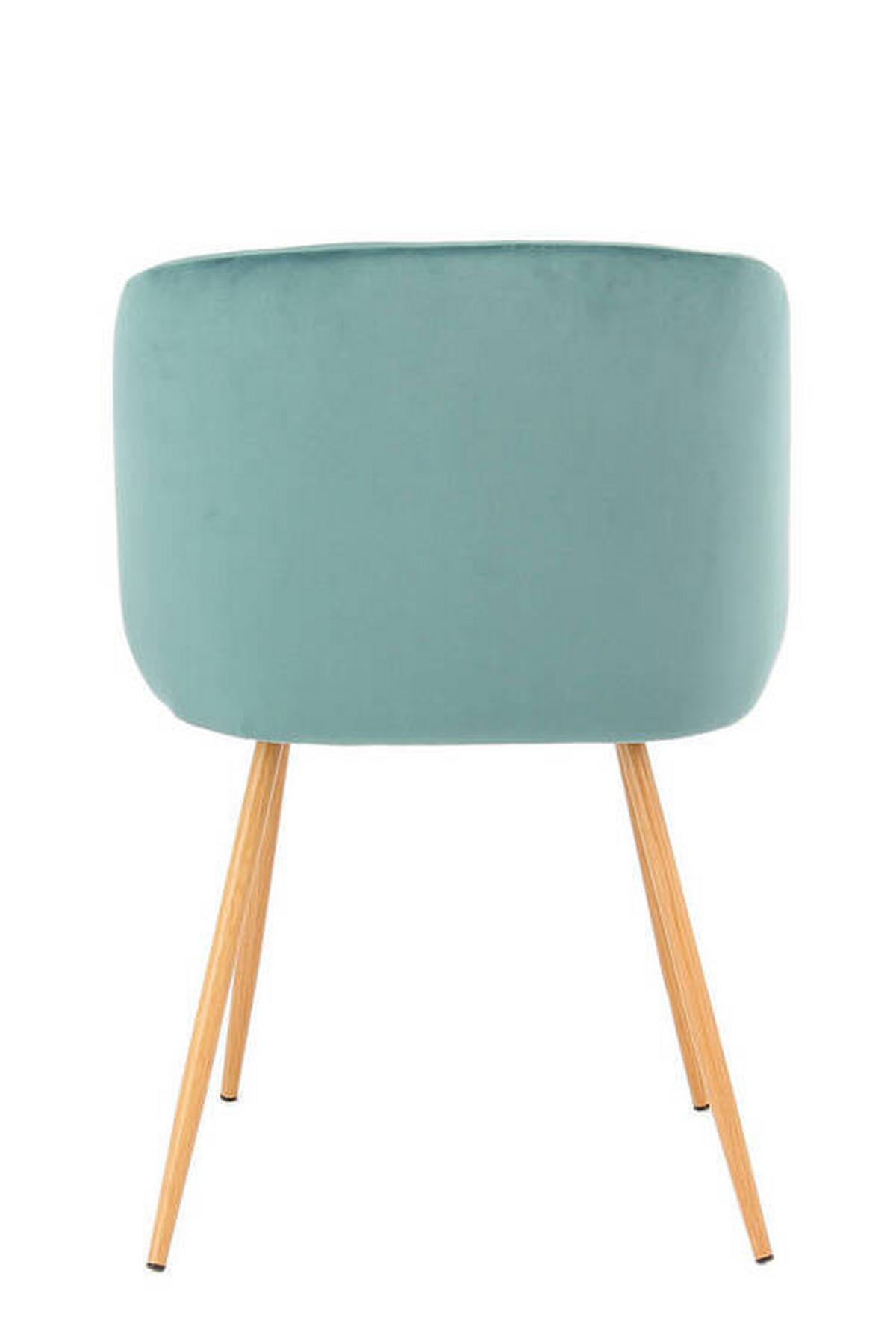 Schalenstuhl Celina Grün Gepolstert 2er-Set - Grün, Design, Kunststoff/Textil (54/84/56cm) - Kayoom