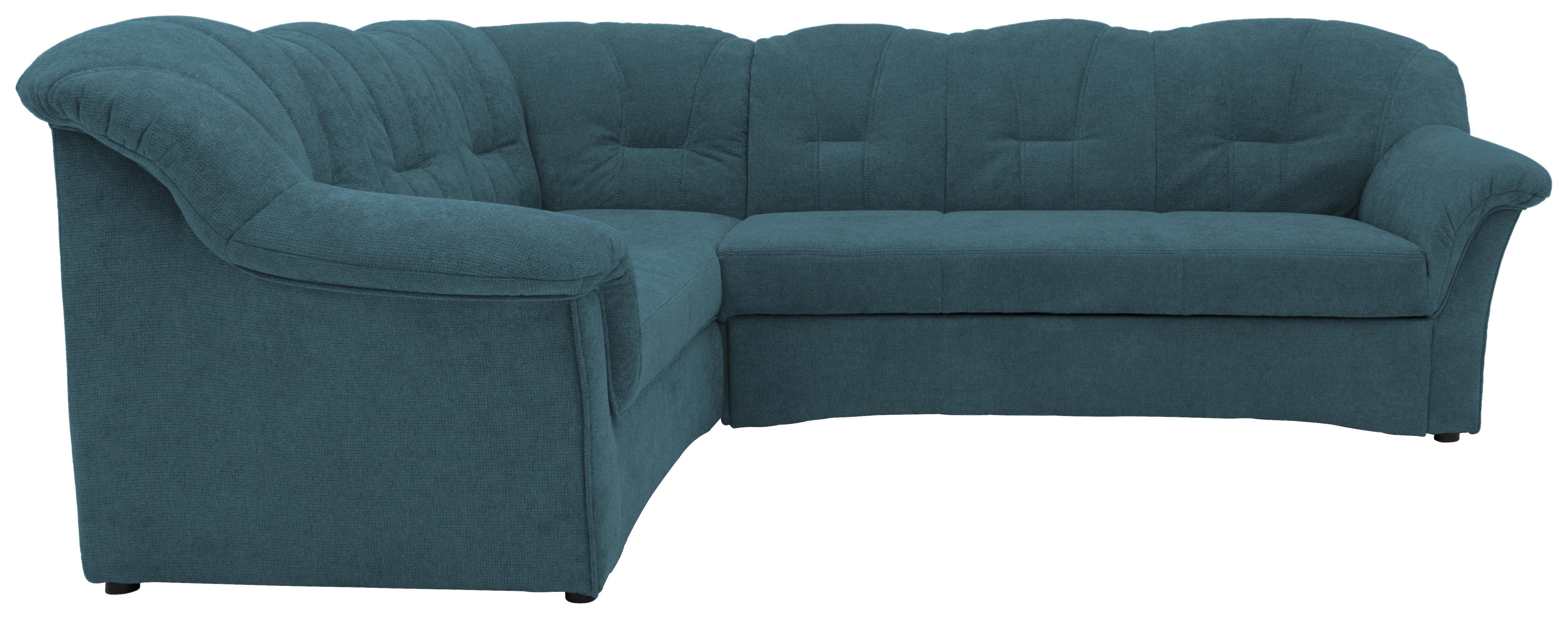 Ecksofa Mit Schlaffunktion Papenburg Petrol - Petrol/Schwarz, KONVENTIONELL, Textil (192/243cm) - MID.YOU