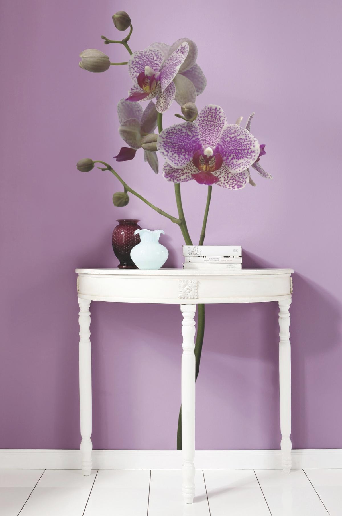 Dekosticker Orchidee - Pink/Weiß, Natur, Kunststoff (100/70cm) - Komar