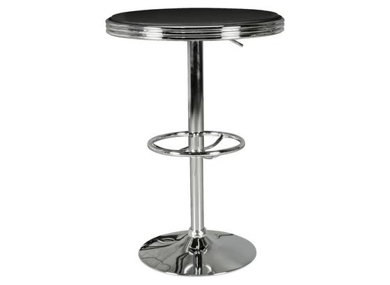 Bartisch American Diner D: 60cm Schwarz - Silberfarben/Schwarz, MODERN, Holzwerkstoff/Textil (60/60/68cm) - Livetastic Bartisch American Diner D: 60cm Schwarz - Silberfarben/Schwarz, MODERN, Holzwerkstoff/Textil (60/60/68cm) - Livetastic
