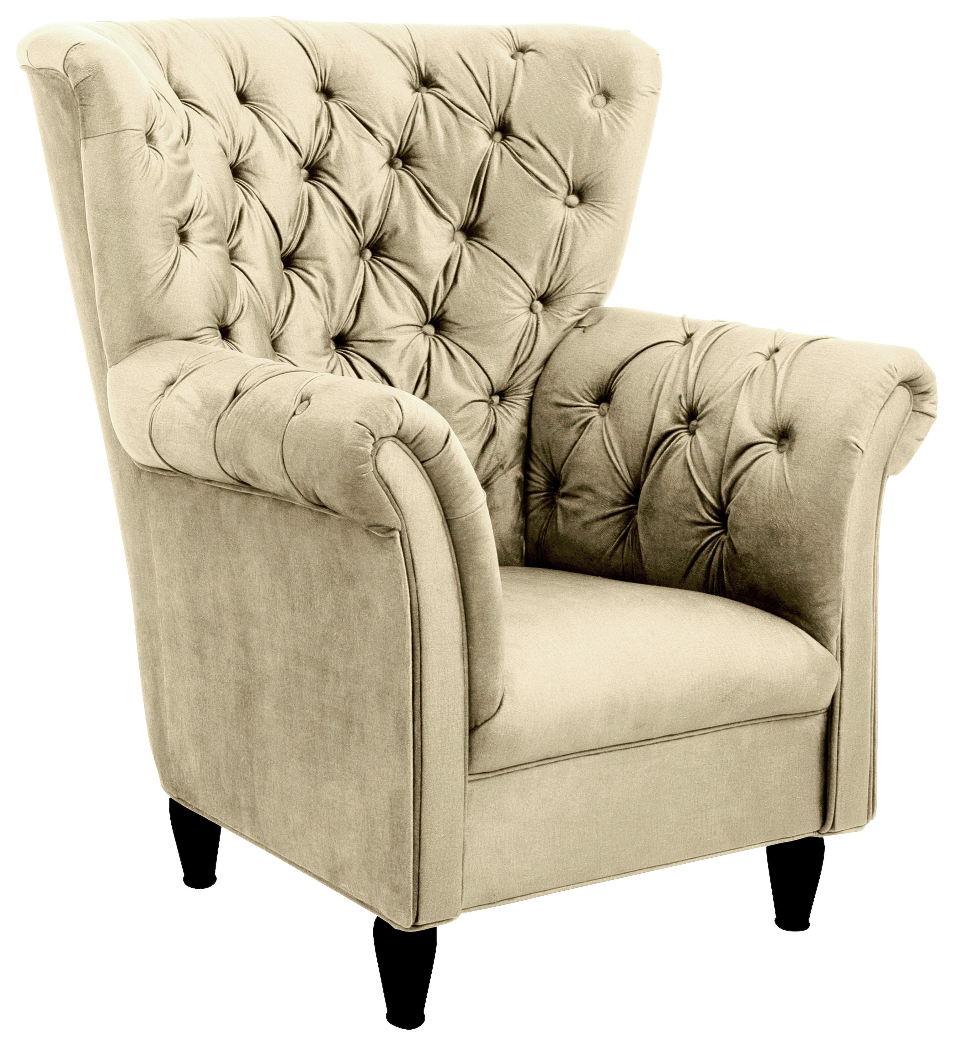 SESSEL CUPIDO - Beige/Schwarz, Design, Textil (96/112/86cm) - MID.YOU