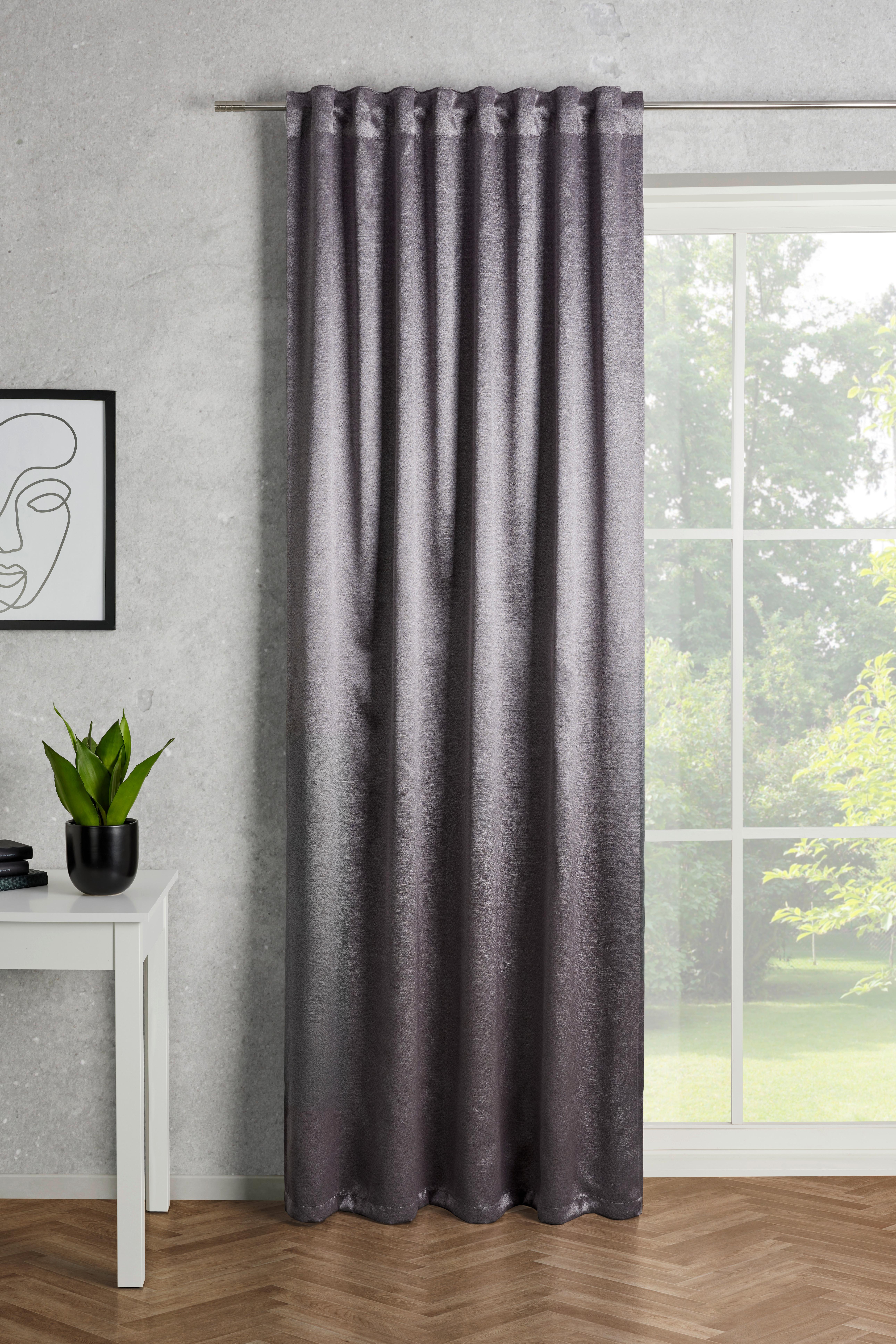 Verdunkelungsvorhang Loana - Grau, ROMANTIK / LANDHAUS, Textil (135/245cm) - James Wood