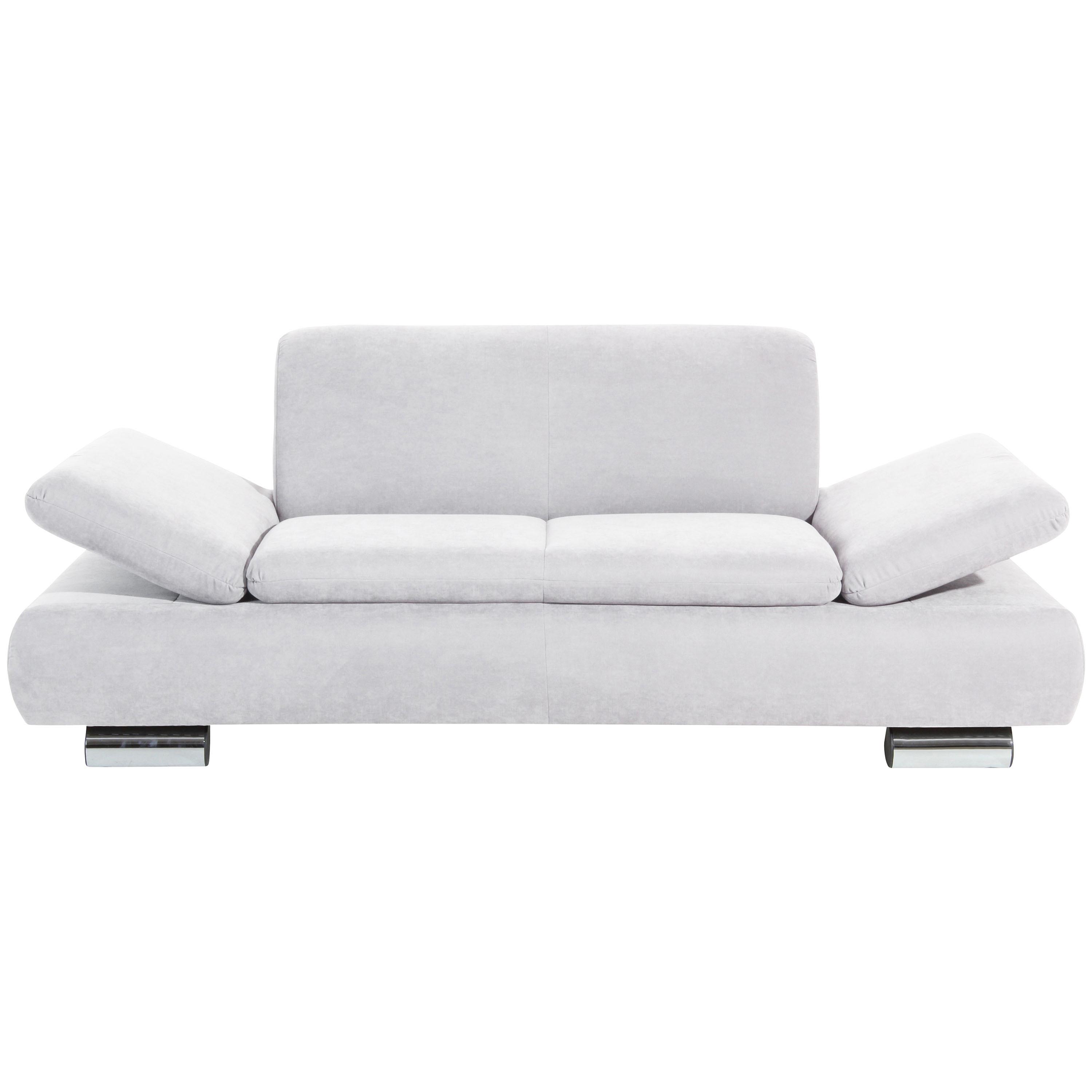2-Sitzer-Sofa Terrence Armteil verstellbar, Creme Velours - Creme, Design, Textil (190/76/90cm) - Max Winzer