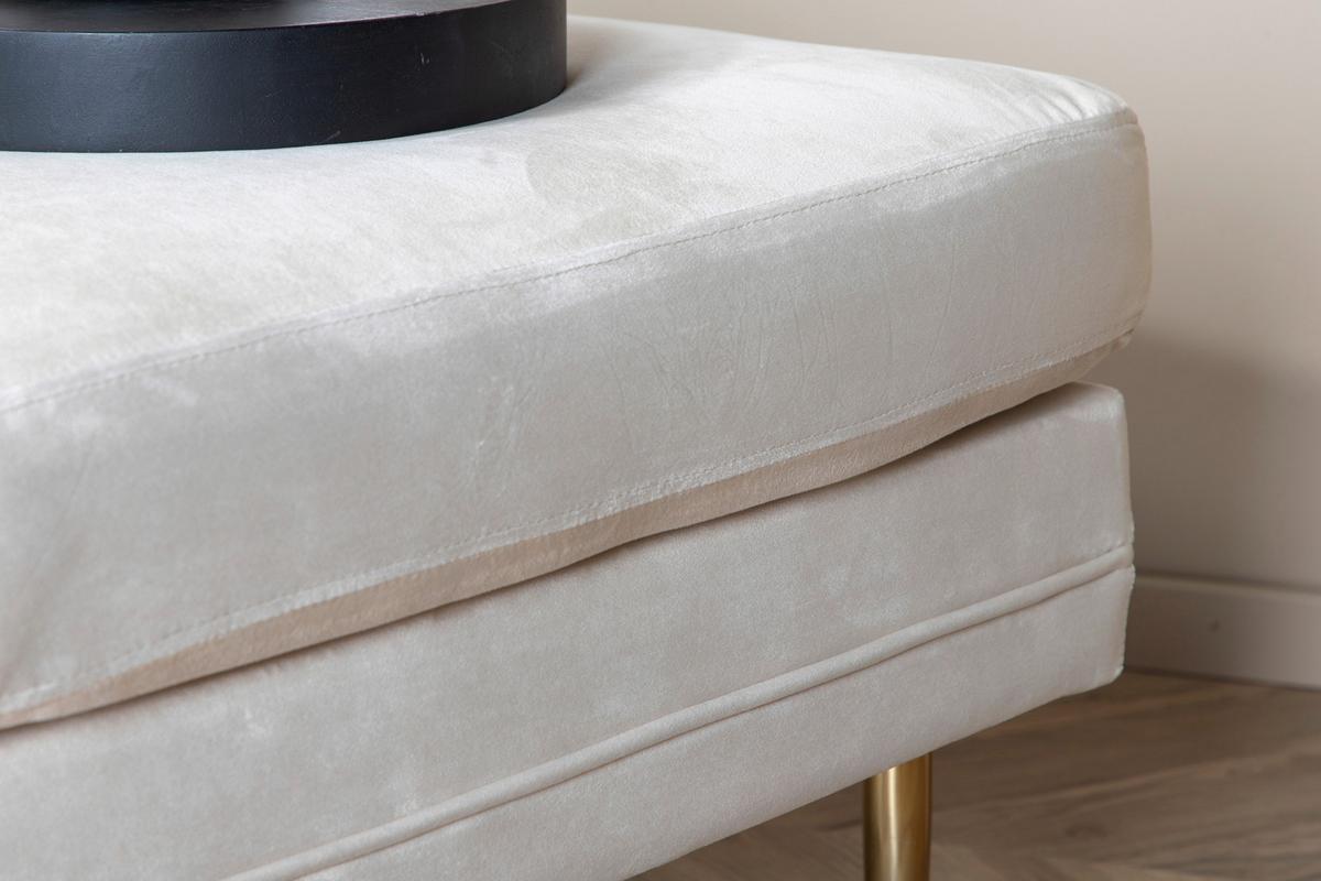 Hocker Boom - Beige/Goldfarben, Design, Kunststoff/Textil (90/49/70cm) - Livetastic